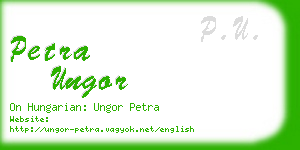 petra ungor business card